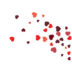 Vector Confetti Background Pattern.  Element of design.  Colored hearts on a white background