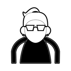 Cute grandmother cartoon icon vector illustration graphic design