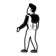 Mountain climber cartoon icon vector illustration graphic design