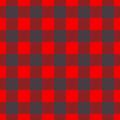 Classic Lumberjack Plaid Pattern in Red and Black.