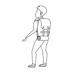 Mountain climber cartoon icon vector illustration graphic design