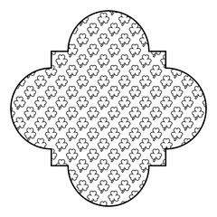 pattern shape label st patrick day clover decoration vector illustration
