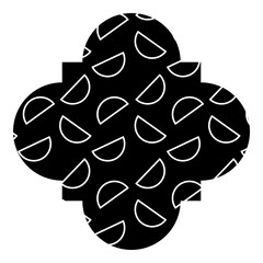 seamless pattern label shape half circles geometric memphis style vector illustration