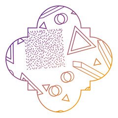 seamless pattern label shape with geometric memphis style vector illustration blur line design