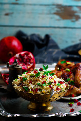 Persian Honey Glazed Chicken and Jeweled Rice