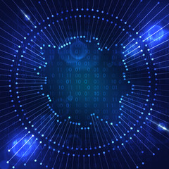 Big data visualization. Background with connecting dots and lines. The concept illustration.