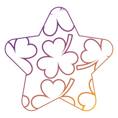 pattern shape label star st patrick day beer glass vector illustration blur line design