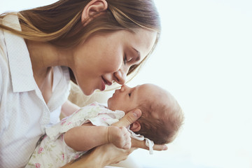 Mom and daughter inf