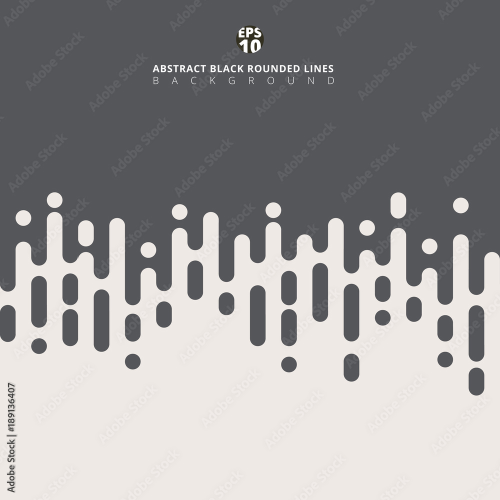 Poster abstract gray rounded lines halftone transition