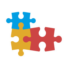Obraz premium Puzzles jigsaw isolated icon vector illustration graphic design