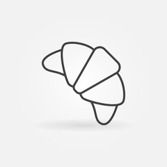 Croissant line icon - vector concept symbol