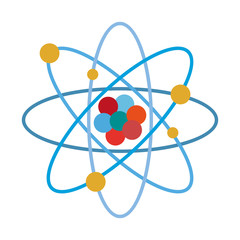 Atom science symbol icon vector illustration graphic design