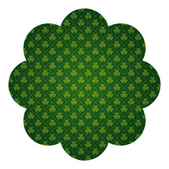 pattern shape label star st patrick day clover vector illustration