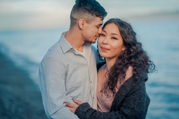 Obraz premium young beautiful happy couple in love