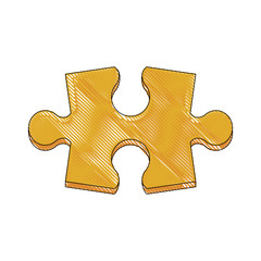 Obraz premium Puzzle jigsaw isolated icon vector illustration graphic design