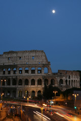 Fototapeta na wymiar Night at the Colosseum Rome Italy