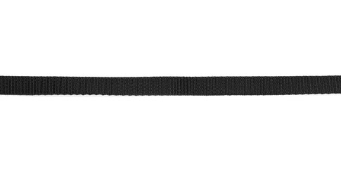 Black nylon belt, strap isolated on white background - obrazy, fototapety, plakaty