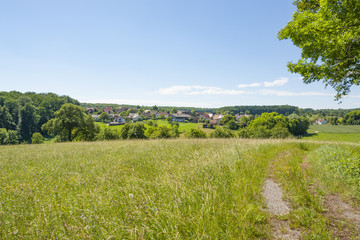 Fototapeta na wymiar Schleierhof in Hohenlohe