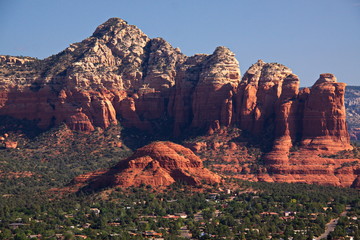 View of Sedona from the Sedona Airport in Arizona in the USA
