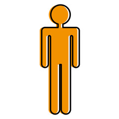 male human figure silhouette vector illustration design