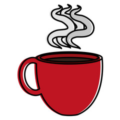 coffee cup hot icon vector illustration design