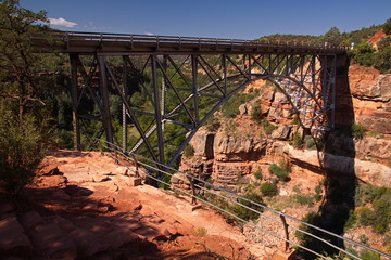 Midgley Bridge on Huckaby Trail near Sedona in Arizona in the USA
