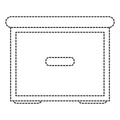 wooden drawer isolated icon vector illustration design