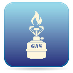 Camping stove icon vector