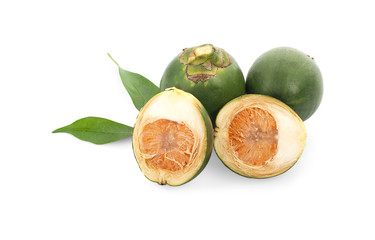 fresh betel nuts isolated on white background