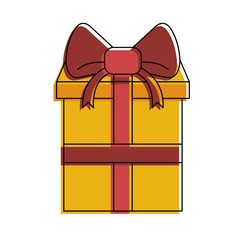 Giftbox present isolated icon vector illustration graphic design