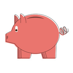 Piggy money savings icon vector illustration graphic design