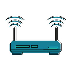 Wifi router technology icon vector illustration graphic design