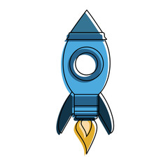 Rocket start up symbol icon vector illustration graphic design