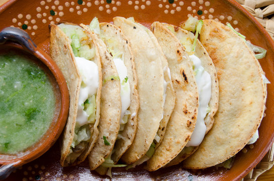 Mexican tacos "dorados"