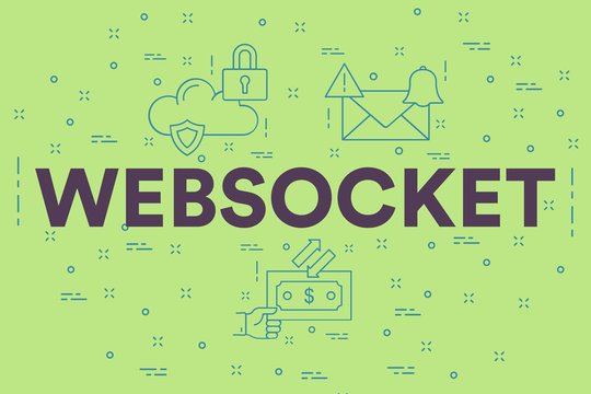 Conceptual business illustration with the words websocket