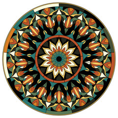Colorful mandala on a white background