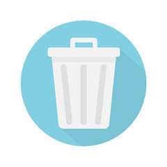 Metal trash bin icon