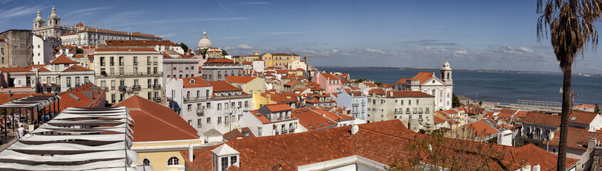 Fototapeta na wymiar Lisbon, historical Center. Portugal. Architecture of the historic part of Lisbon, Portugal. 