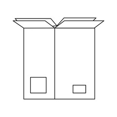 Cardboard box open icon vector illustration graphic design