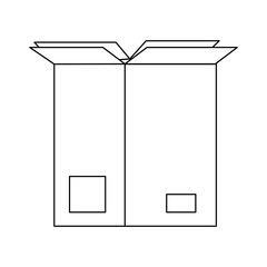 Cardboard box open icon vector illustration graphic design