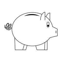 Piggy money savings icon vector illustration graphic design