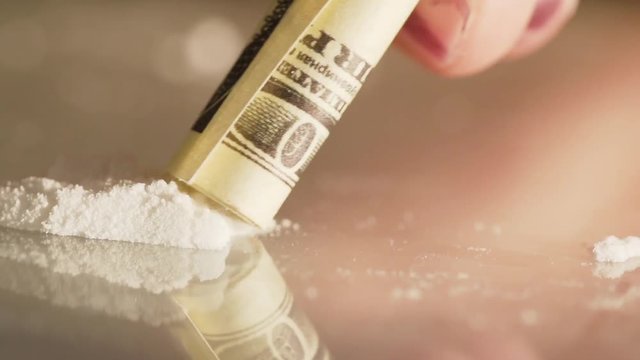 Use Of Cocaine Drug slo-mo 