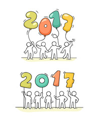 people holding numbers.