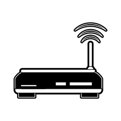 Wifi router technology icon vector illustration graphic design