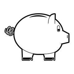 Piggy money savings icon vector illustration graphic design