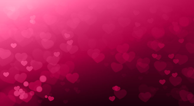 Creative Valentines Day Backgruond Blurred Hearts Bokeh Beautiful Elegant Vector Illustration