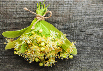 Linden flowers on the table