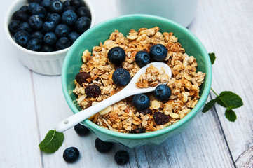 Bowl with granola