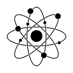 Atom science symbol icon vector illustration graphic design