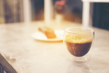 Espresso Coffee in coffee cafe